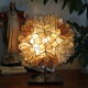 Mother-of-pearl lotus table lamp, Rausch, vintage space age