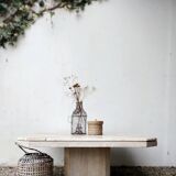 Travertine coffee table