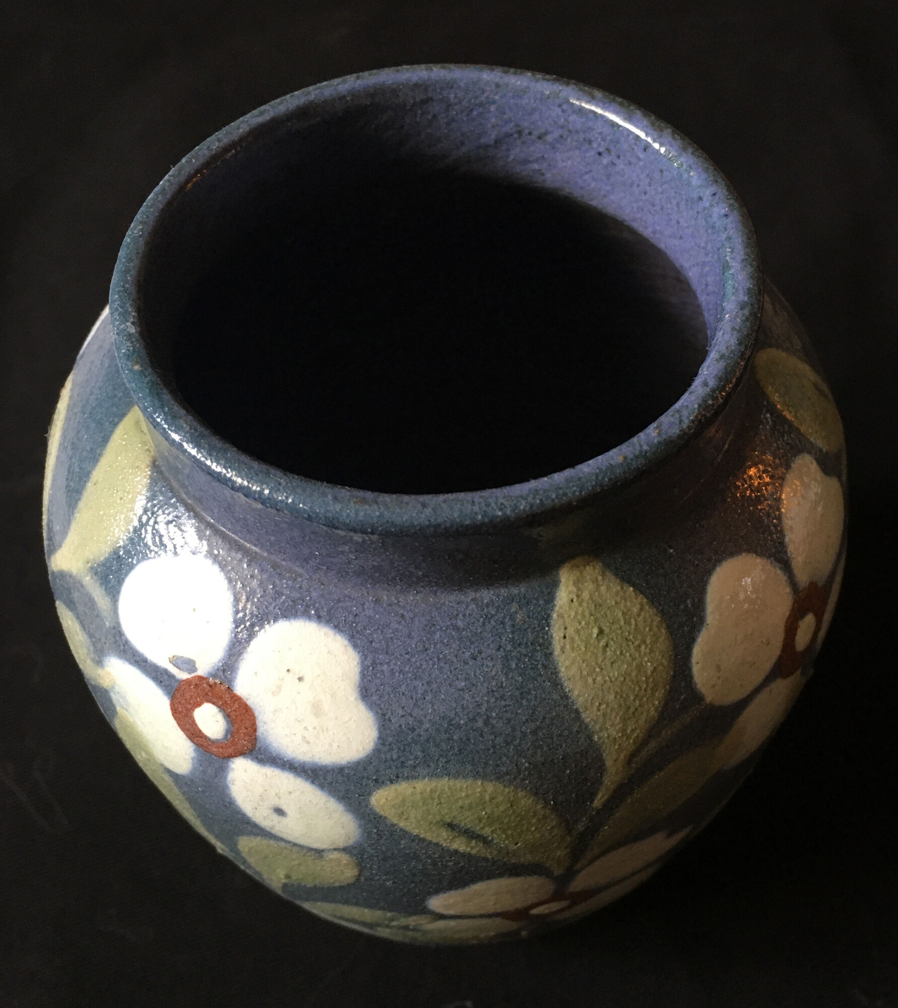 Beautiful vase Flowers Alsace by Jean Carillon Soufflenheim ProdArt