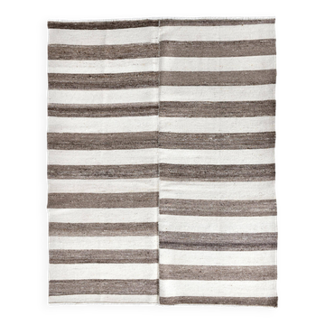 brown cream kilim carpet 120x140 cm, wool washabele rug , organic rug