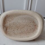 Vase en grès beige vintage