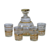 Granite glass liquor service - Carafe and old 50s glasses