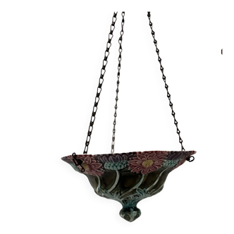 Hanging planter in earthenware