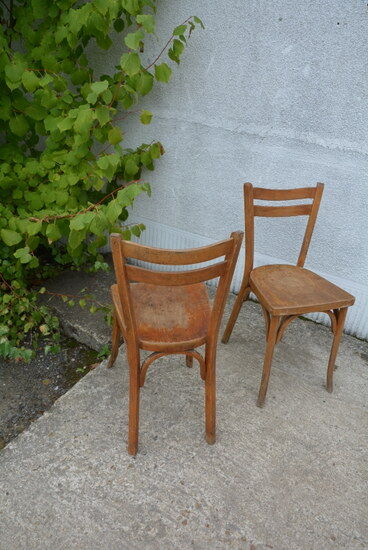 Pair of Baumann bistro chairs
