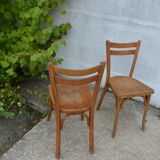 Pair of Baumann bistro chairs