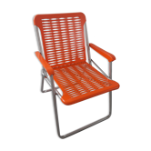 Fauteuil de jardin pliable orange vintage Kurz Design (3 fauteuils disponibles)
