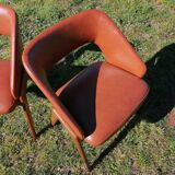 Pair of shell armchairs n°634 by Michel Ducaroy for Roset SNA