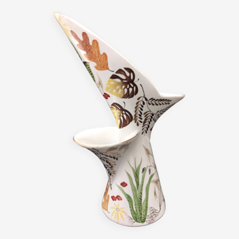 Vase vintage en céramique peint à la main par Antonia Campi pour Lavenia, Italie