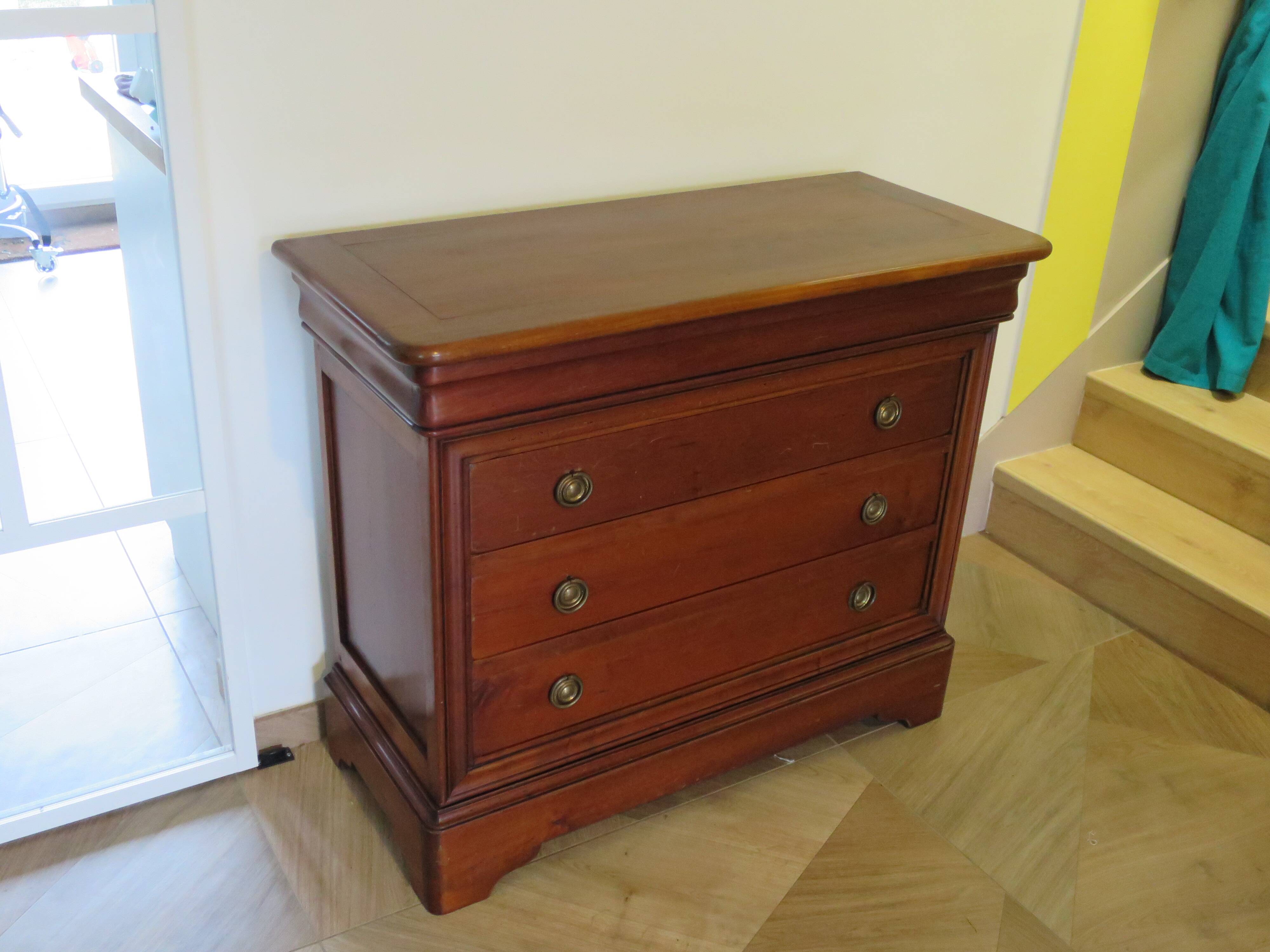 Fruit wood ogee chest of drawers - Louis Philippe style - 4 drawers - 1980s