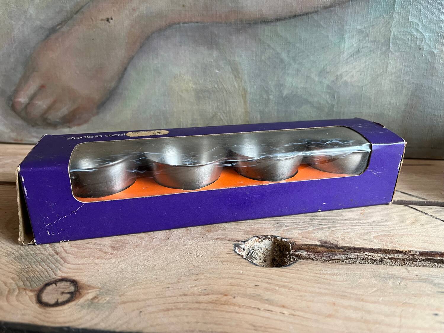 4 coquetiers vintage acier inoxydable - emballage d’origine