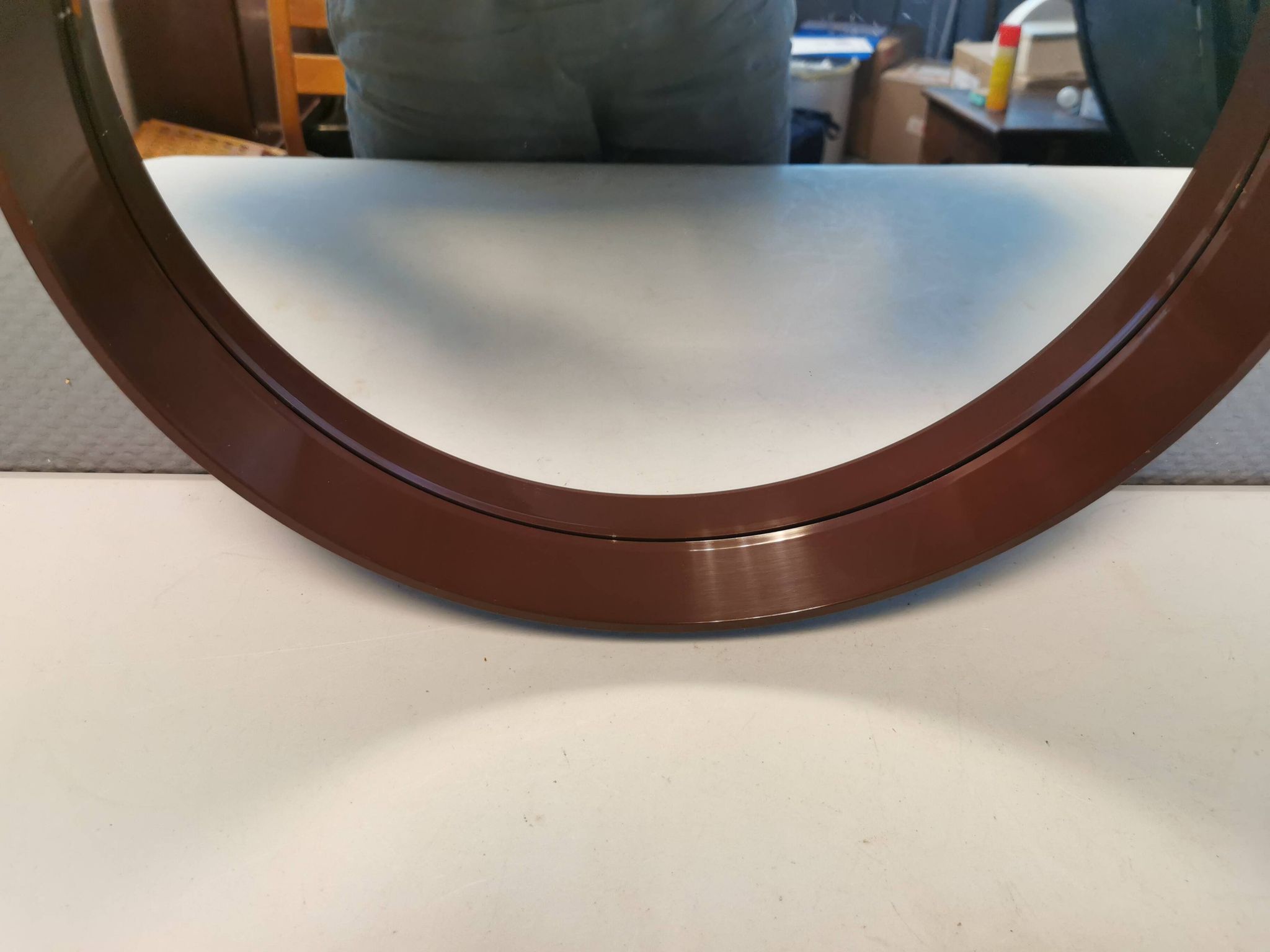Miroir rétro des années 1970, de Danish Design, fabriqué au Danemark.