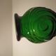 Green moulded glass carafe