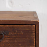 Small antique Japanese cedar furniture with a door and drawers – Taishō / early Shōwa period (circa 1912-1945)