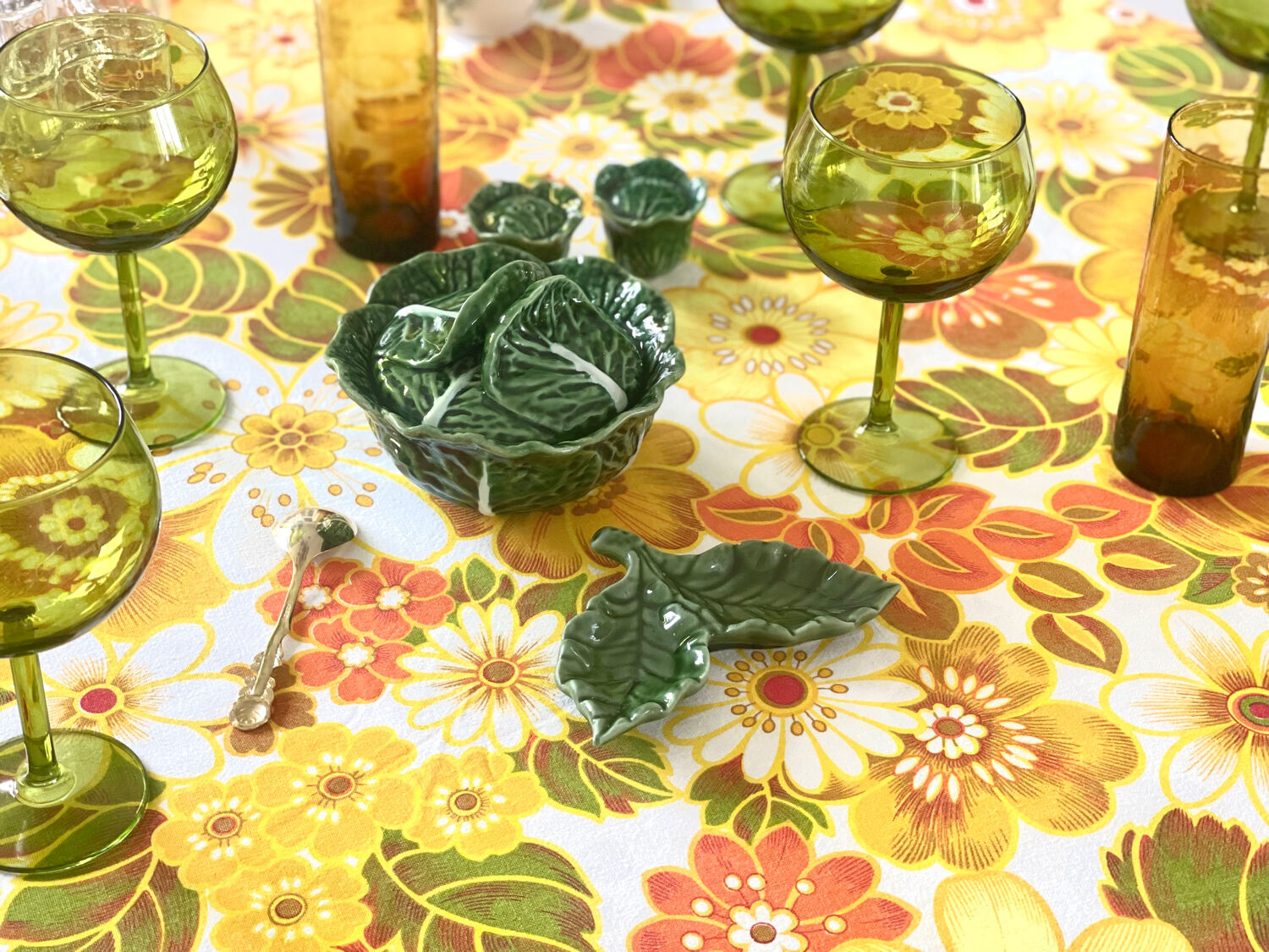 Nappe ronde vintage 1970