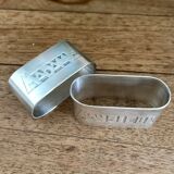 Silver metal towel rings