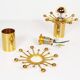 Set (2) of brass 'sputnik' wall lights by Nipro, Norway 1970s