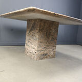 Vintage square granite dining table, 1970s