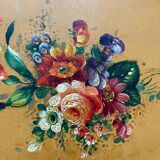 Old painted sheet metal tray