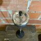 Vintage Cast Iron Stand Ashtray + Chrome Metal Arm