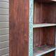Very large old wooden bookcase