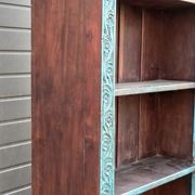 Very large old wooden bookcase