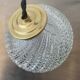 Lot 3 vintage suspension lamps in molded glass