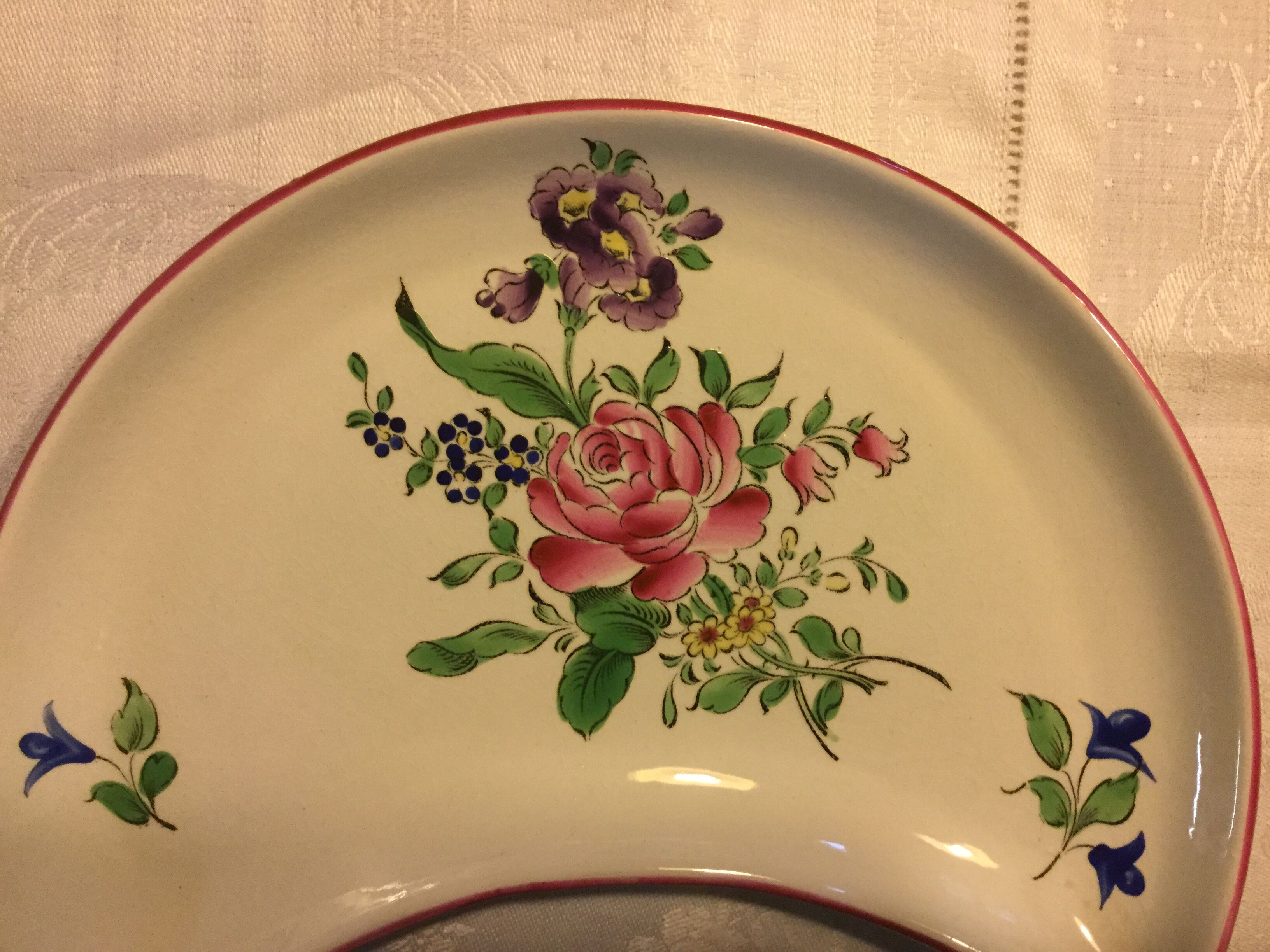 KG Luneville earthenware salad plates