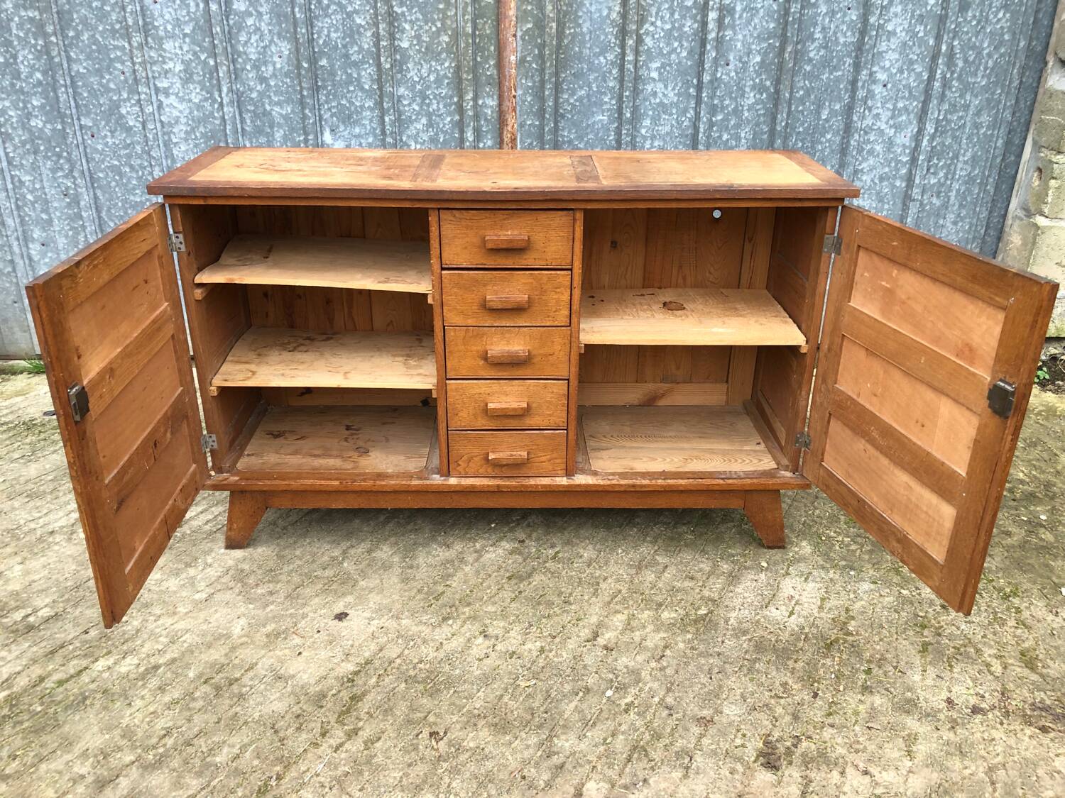 Vintage René Gabriel oak sideboard