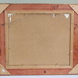 Vintage Mid Century Swedish Framed Oil  Painting - The Canal