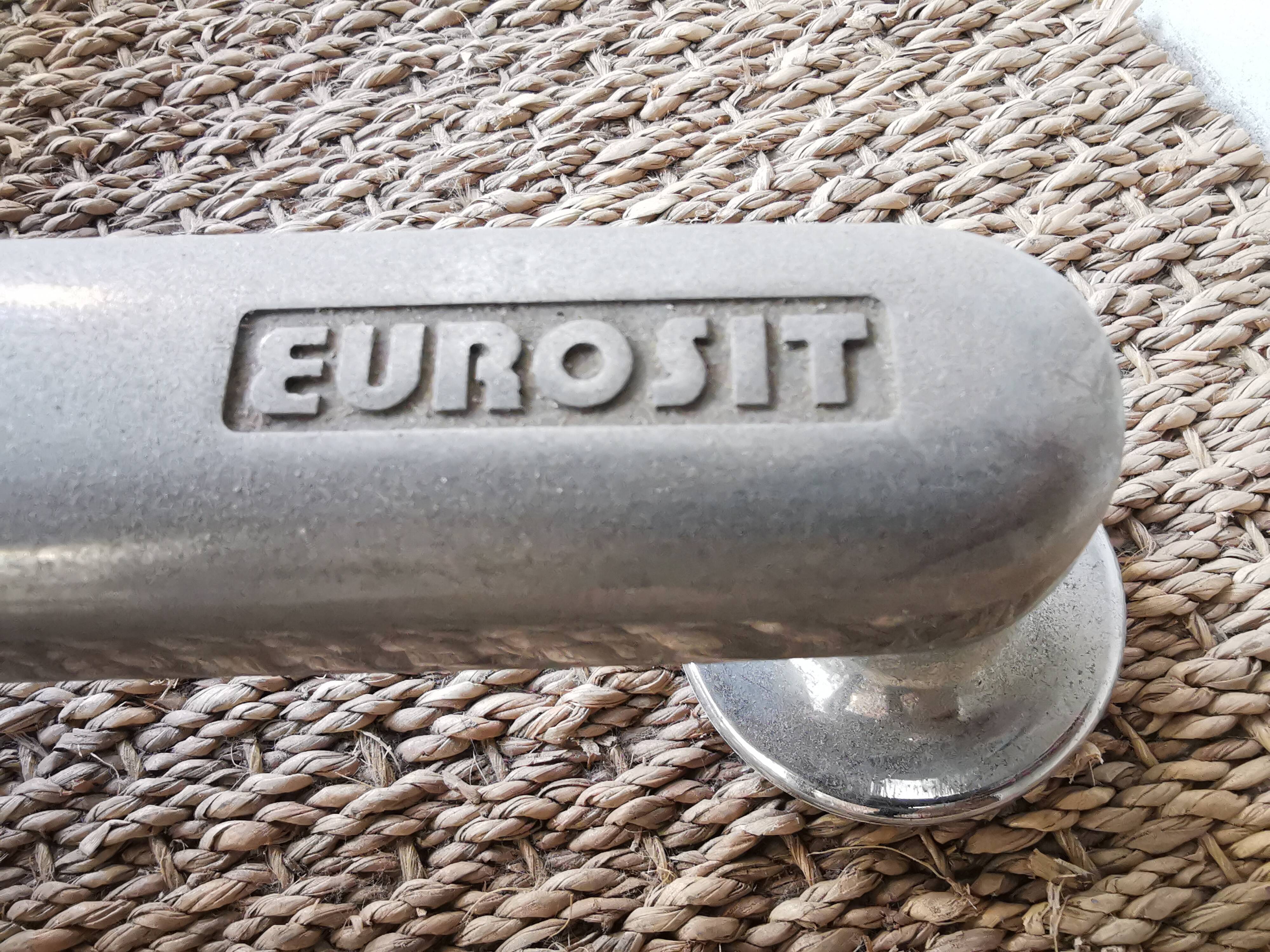 Pair of vintage office chairs heather grey by EUROSIT