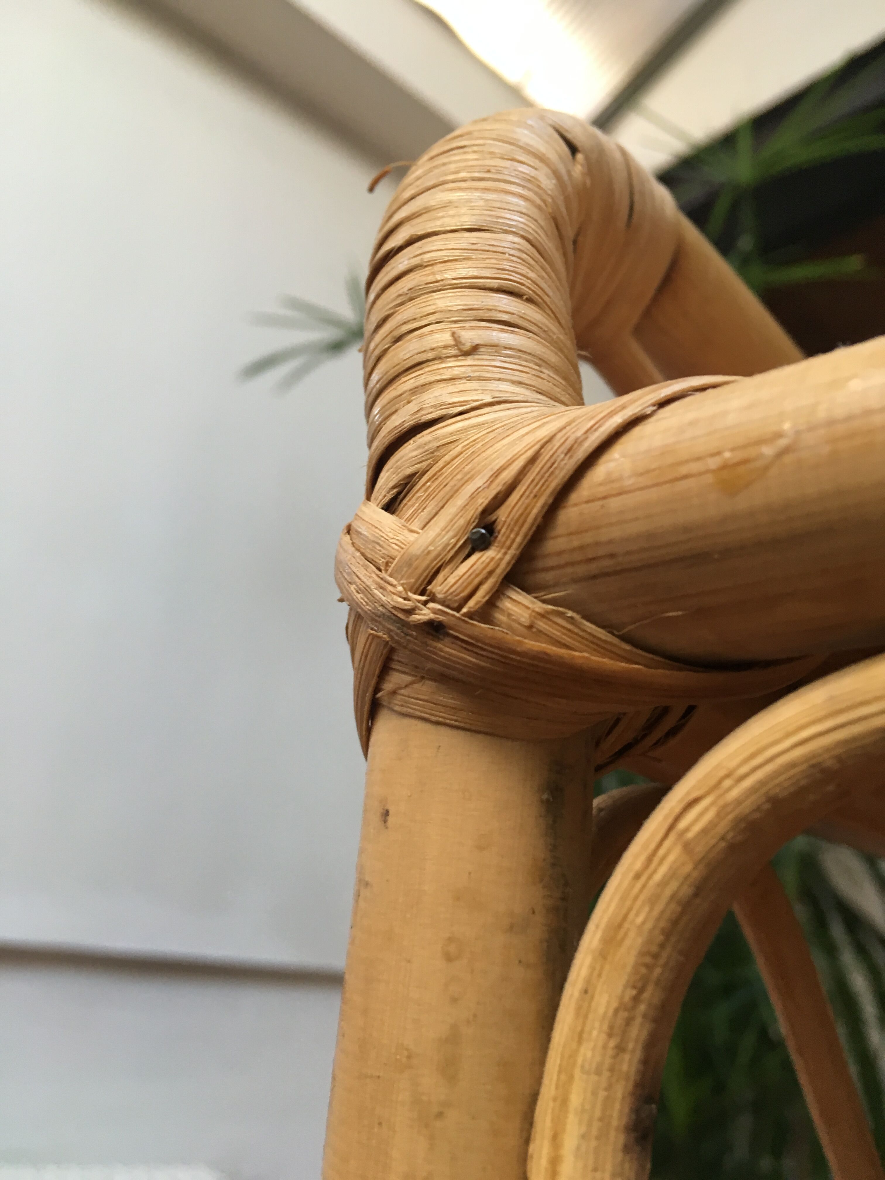 Vintage rattan shelf