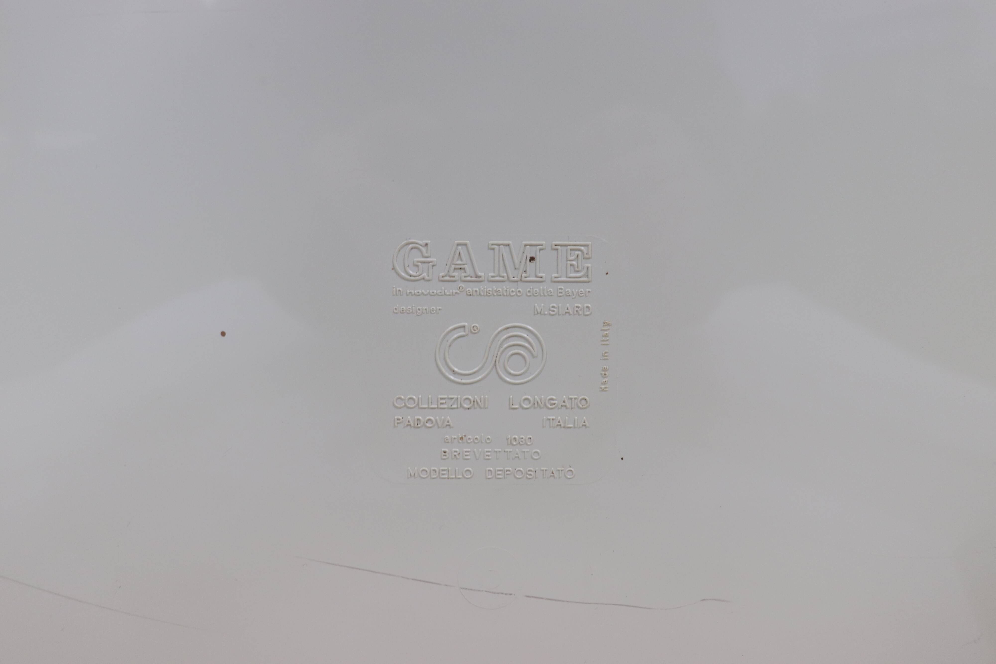 Space Age Game Side Table by Marcello Siard for Longato Italia 1960s