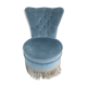 Vintage Blue Velvet Armchair
