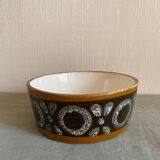 Brown glazed ceramic salad bowl