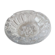 Ashtray/empty vintage pocket in cut bohemian crystal. decorated with diamond tips, braces