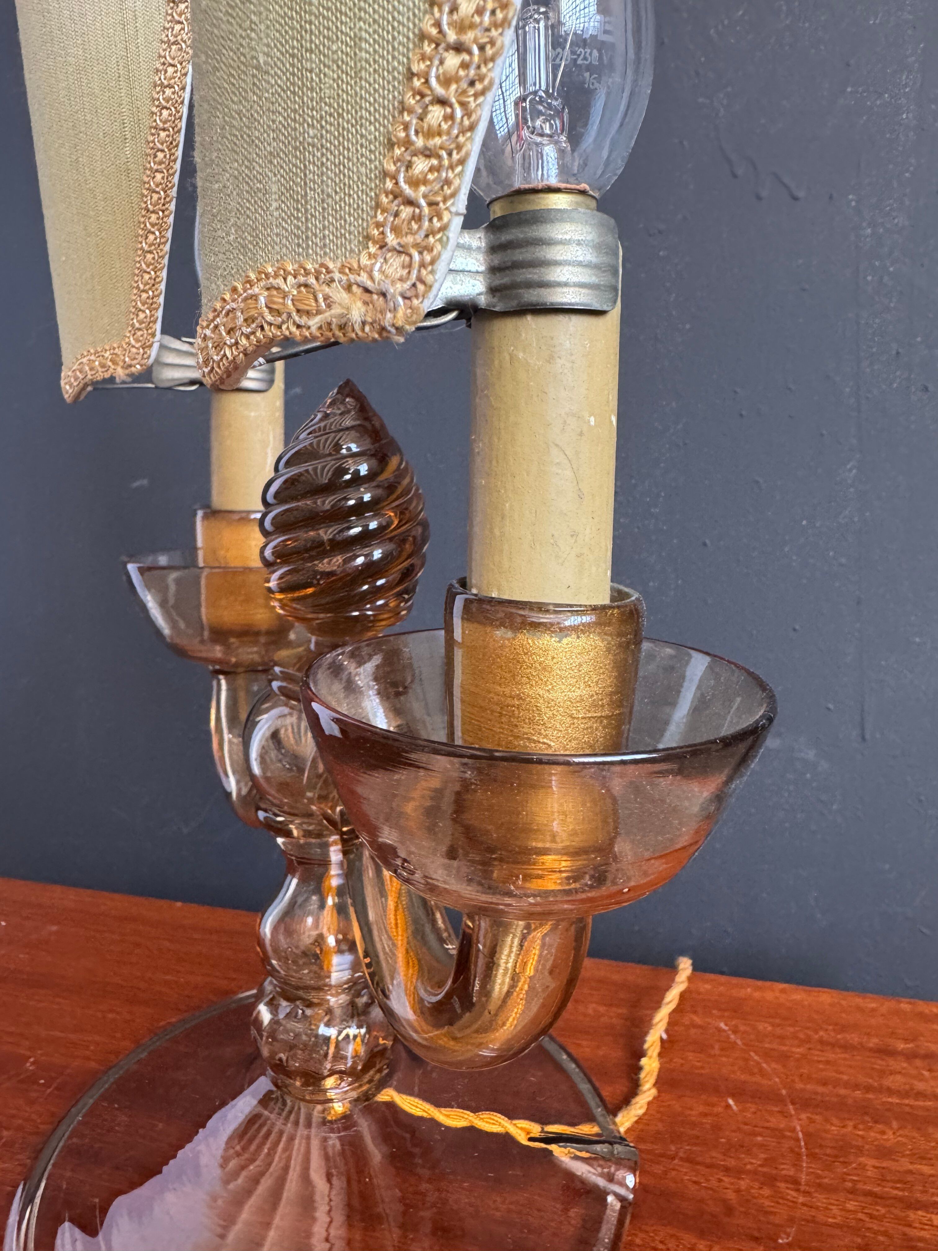 Murano glass candelabrum by Vittorio Zecchin, antique.