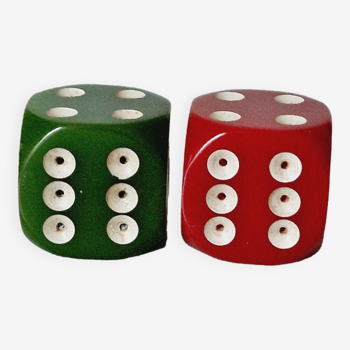 Vintage salt and pepper shaker dice in bakelite