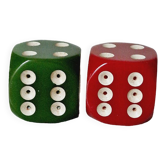 Vintage salt and pepper shaker dice in bakelite