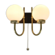 Mid-century Brass and Opaline Sconce, set of 2