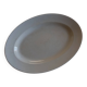 Very large oval opaque porcelain dish from Lunéville 1880-1900.
