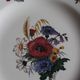 A set of 6 flat plates pairs Sarreguemines Lunéville Blue Flowers.