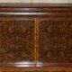 Queen Anne style pedestal commode from around 1710 in walnut and oyster veneer.