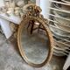 Miroir ovale classique doré à décor de noeud