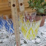 Verres arlequin Reims vintage