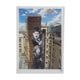 JR (1983-) Jean René says, - Homage to Charlie Chaplin, 2021 - Original signed lithograph