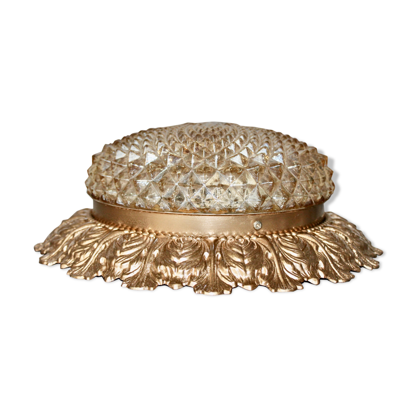 Vintage ceiling light, globe diamond tips