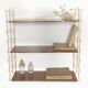 Vintage wall shelf gilded metal and wood style