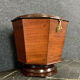 Asia 19th: Rare precious wooden tea box and stamped marquetry
