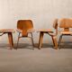 Charles and Ray Eames Early DCW Ash plywood Dining Chairs for Herman Miller