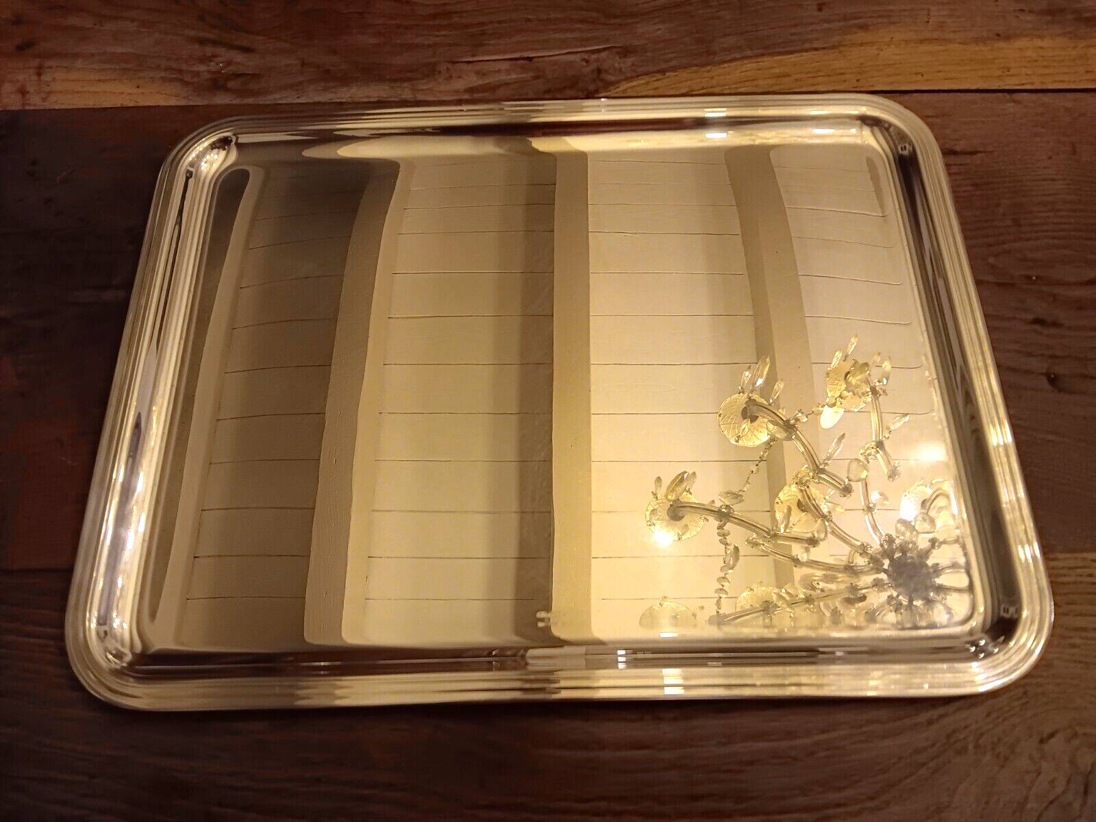 Christofle silver metal tray Albi model